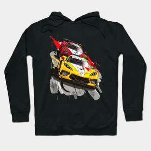 C8 Corvette Duo Racing Racecar Supercar Corvette C8.R Racing Car Lover Sportscar Corvette C8 Hoodie